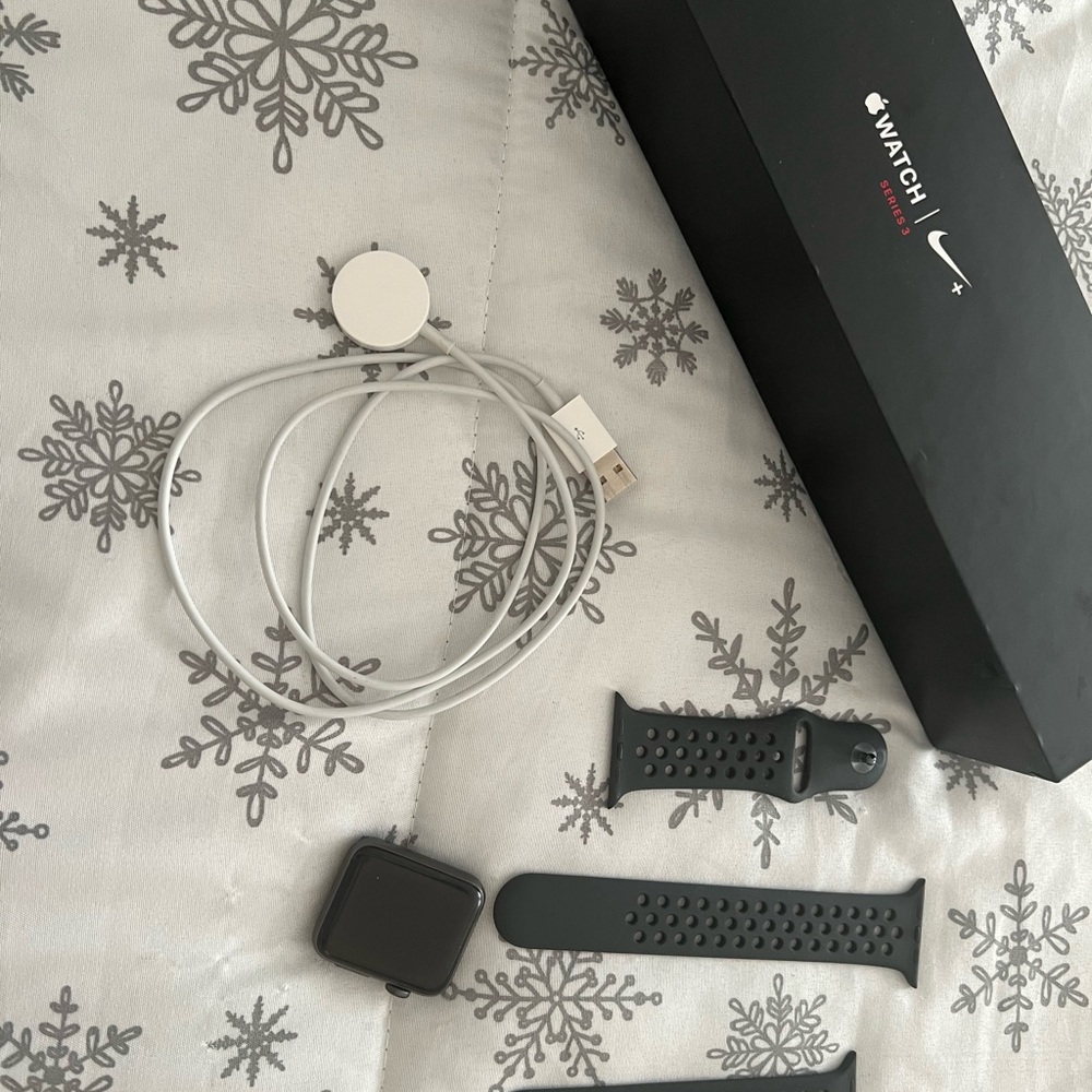 Apple Watch Nike+ Series 3 with Black Bands and Charger